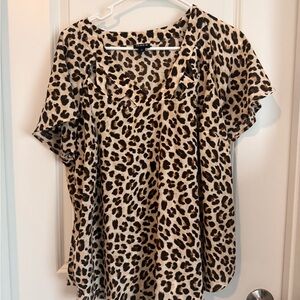Torrid Leopard Print Blouse - Brown and Black